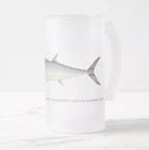 Shark Mackerel - Frosted Glass Stein-Stick Figure Fish Illustration