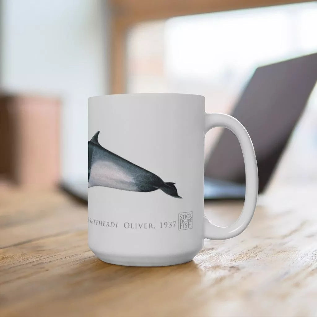 Shepherd's Beaked Whale Mug-Stick Figure Fish Illustration