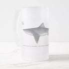 Speartooth Shark - Frosted Glass Stein-Stick Figure Fish Illustration