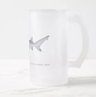 Speartooth Shark - Frosted Glass Stein-Stick Figure Fish Illustration