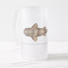 Spotted Wobbegong - Frosted Glass Stein-Stick Figure Fish Illustration