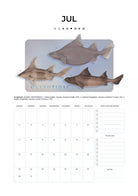 Stick Figure Fish 2023 Calendar - Sharks of the Deep-Stick Figure Fish Illustration