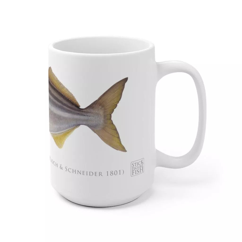 Striped Trumpeter Mug-Stick Figure Fish Illustration