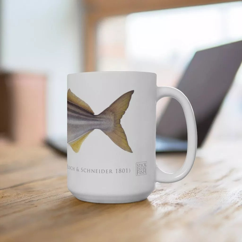 Striped Trumpeter Mug-Stick Figure Fish Illustration