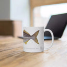 Striped Trumpeter Mug-Stick Figure Fish Illustration