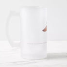 Tallfin Flyingfish - Frosted Glass Stein-Stick Figure Fish Illustration