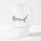 Whale Shark - Frosted Glass Stein-Stick Figure Fish Illustration