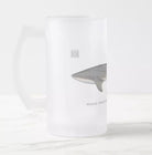 Whale Shark - Frosted Glass Stein-Stick Figure Fish Illustration