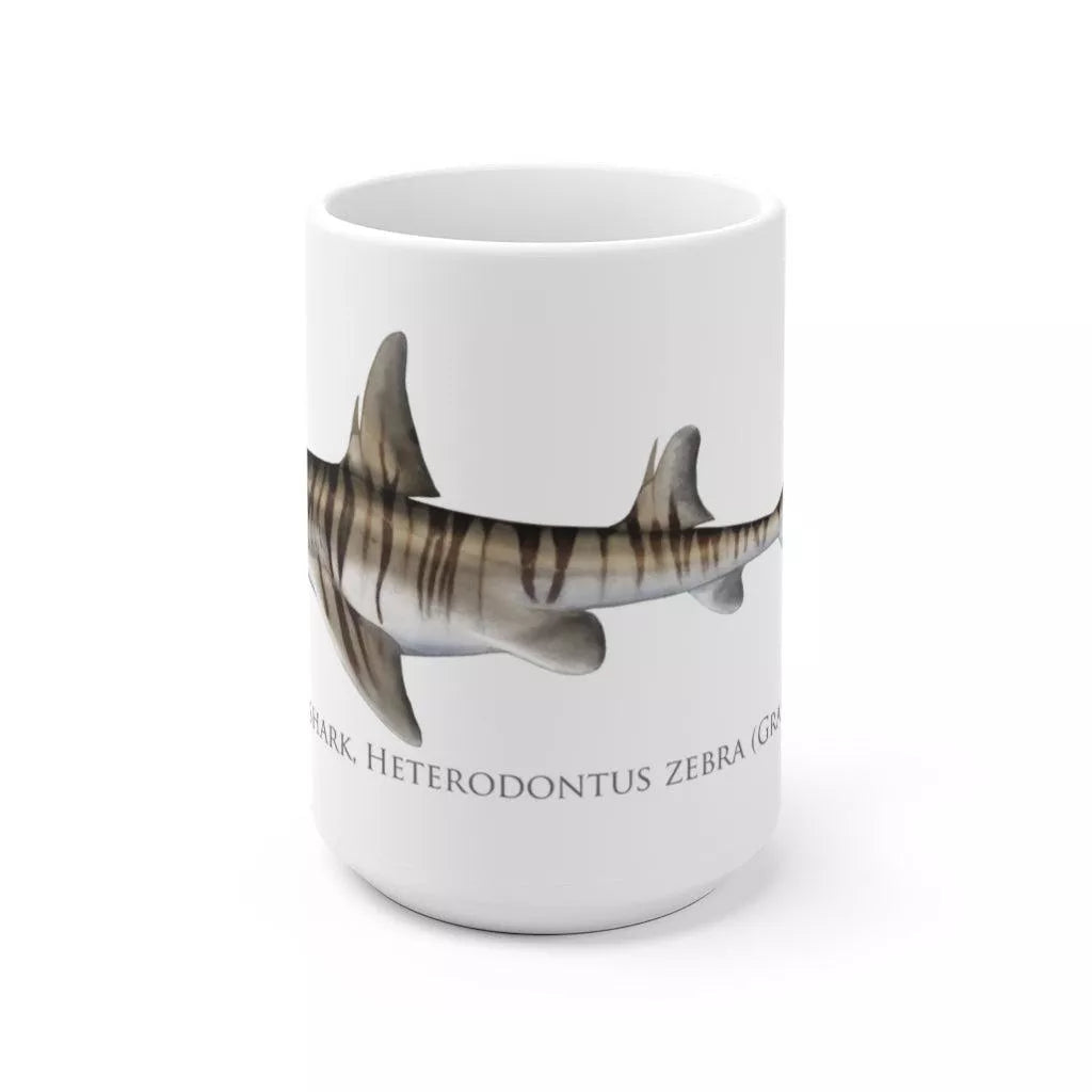 Zebra Hornshark Mug-Stick Figure Fish Illustration